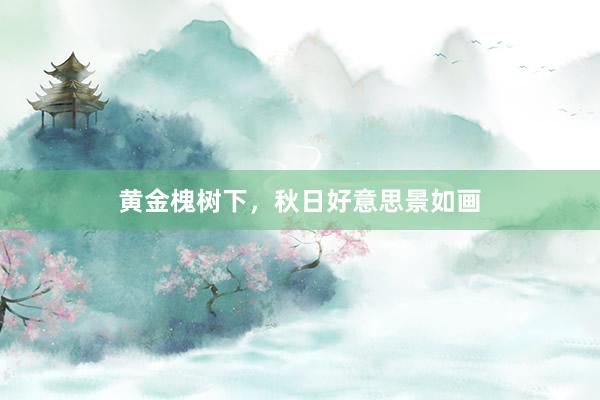 黄金槐树下，秋日好意思景如画